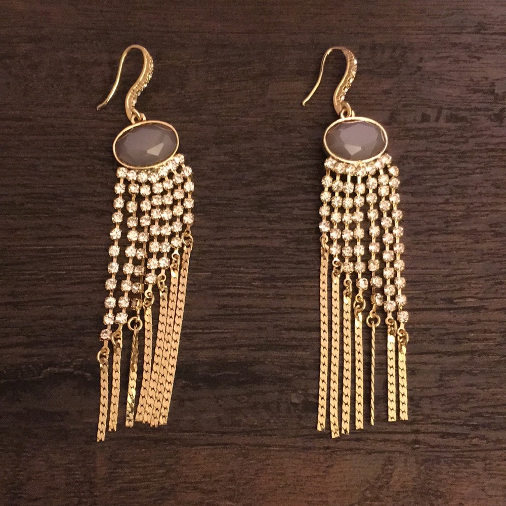 Grey Stone Earrings